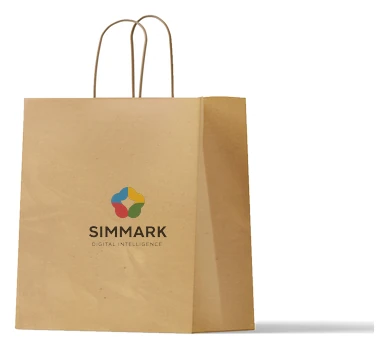 Sacola de compras de papel kraft